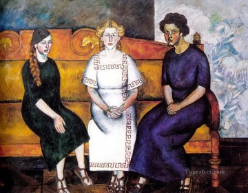 Ilya Ivanovich Mashkov Painting - Three sisters Ilya Mashkov